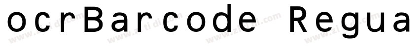 ocrBarcode Reguar字体转换